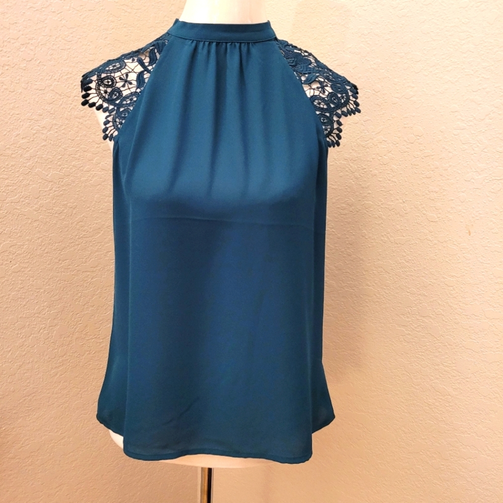 NWT Express Short Sleeve Teal Shirt Size S